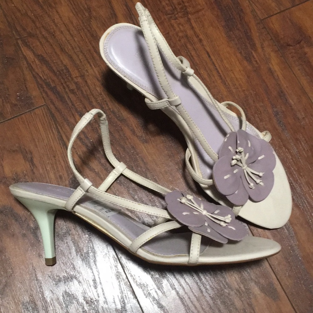 Floral heeled sandals